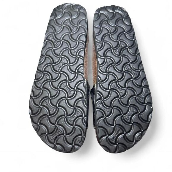 Betula by Birkenstock Snakeskin Print Metallic Slide Sandals Women’s 37 - Picture 2 of 8